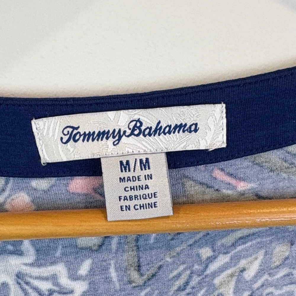 Tommy Bahama Paisley Dress - Navy and Pink size M - Picture 6 of 6